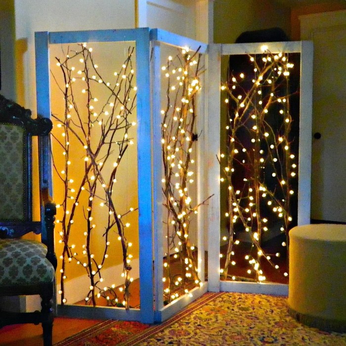 How to decorate a room with string lights