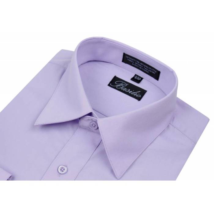 Mens lavender short sleeve dress shirt