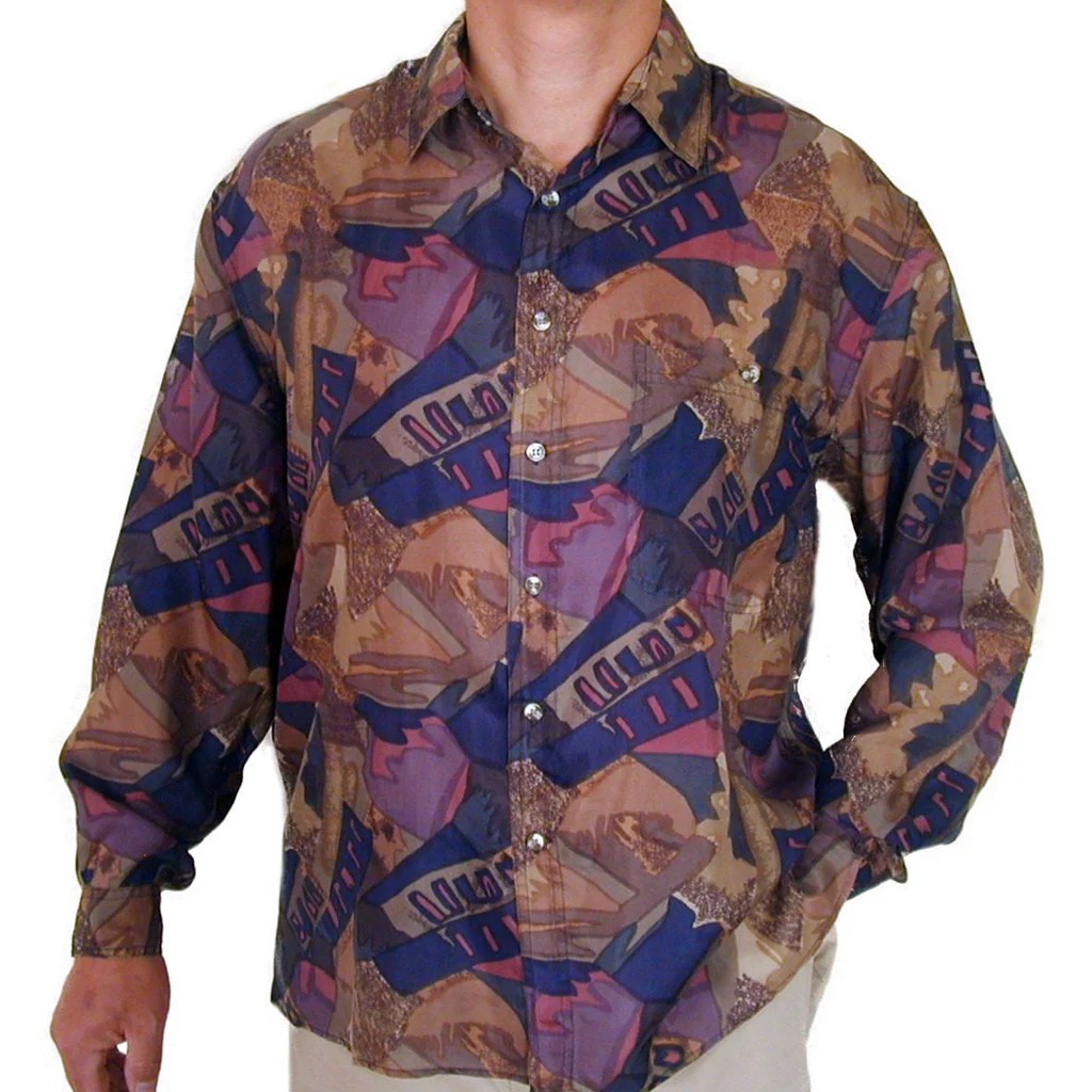 Mens silk dress shirts long sleeve