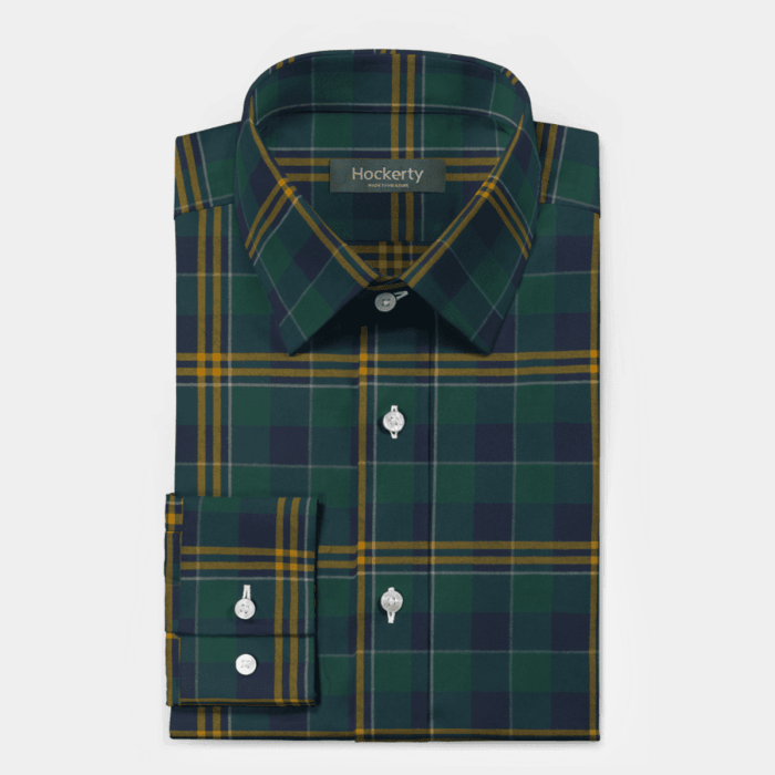 Forest green mens dress shirt