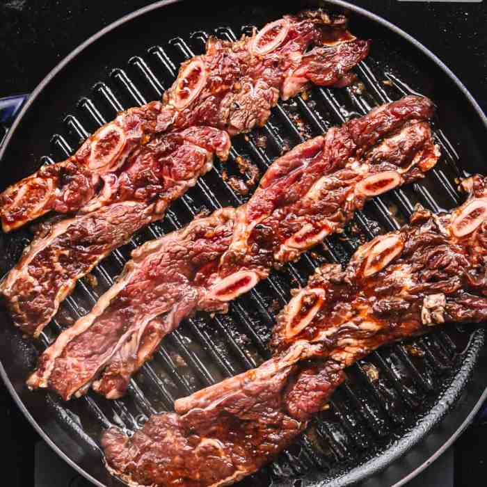 Ribs korean short bbq flanken kalbi galbi beef meat