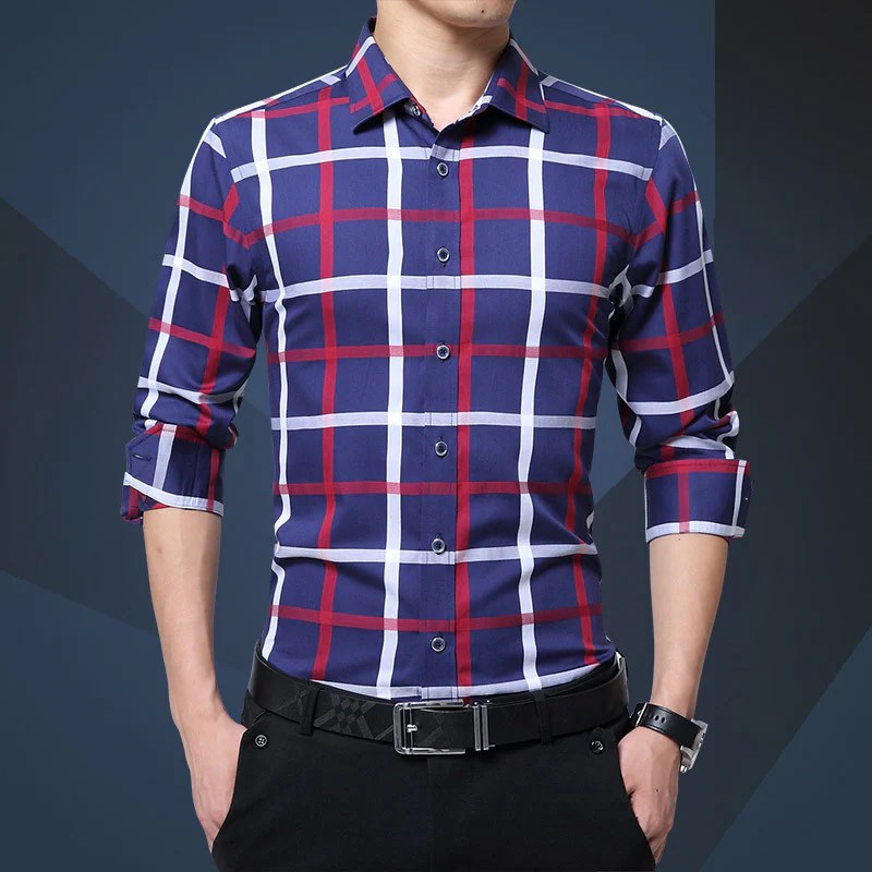 Mens plaid dress shirts