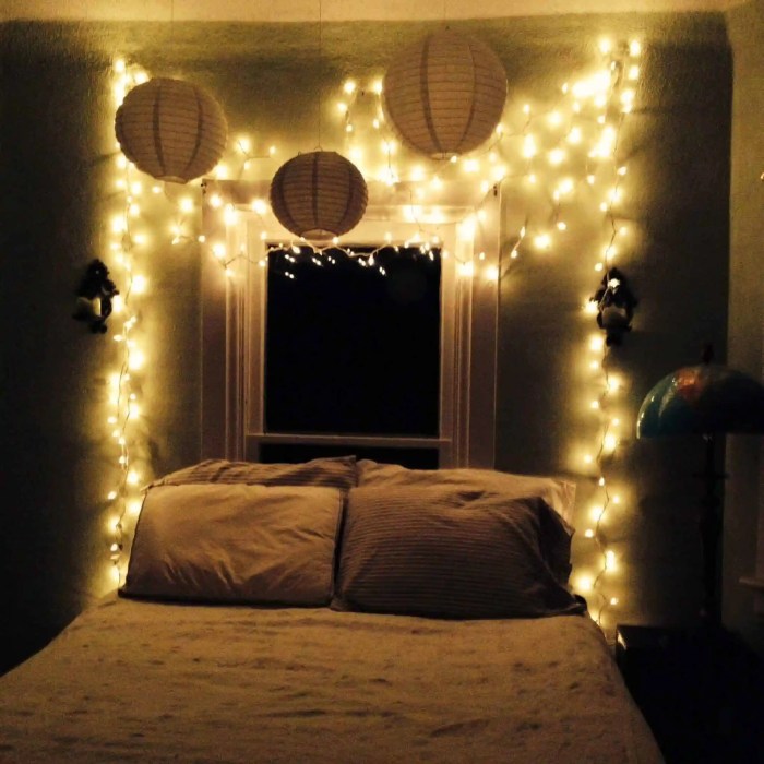 How to decorate a room with string lights