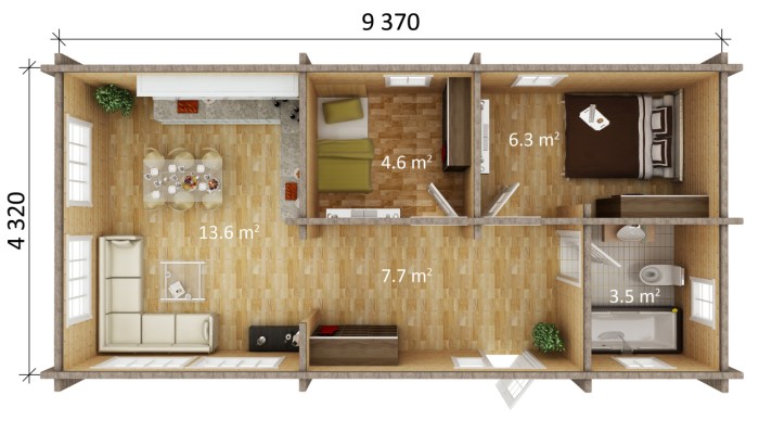 Desain interior apartemen tipe 36